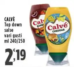 Rossotono Carrefour Calvé Top down salsa vari gusti offerta