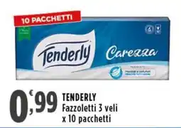 Rossotono Carrefour Tenderly Fazzoletti 3 veli offerta