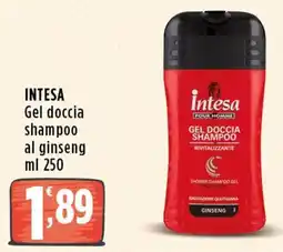 Rossotono Carrefour Intesa Gel doccia shampoo al ginseng offerta