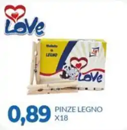 GeD Shopping Pinze legno Love offerta