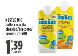 Rossotono Carrefour Nestlé mio Latte crescita classico offerta