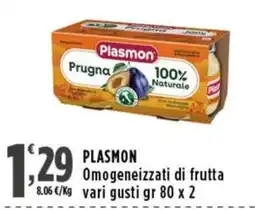 Rossotono Carrefour Plasmon Omogeneizzati di frutta offerta