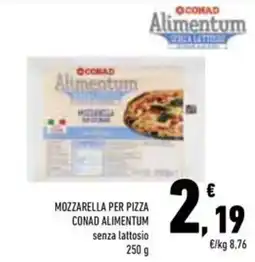 Conad Superstore Mozzarella per pizza Conad Alimentum senza lattosio offerta