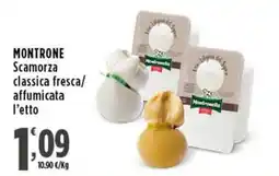 Rossotono Carrefour Montrone Scamorza classica fresca/affumicata offerta
