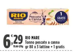 Rossotono Carrefour Rio mare Tonno pescato a canna offerta