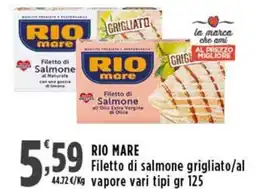 Rossotono Carrefour Rio Mare Filetto di salmone offerta