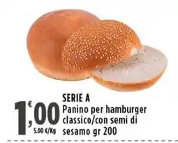 Rossotono Carrefour Panino per hamburger classico/con semi di sesamo offerta