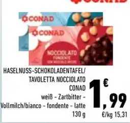 Conad City Tavoletta nocciolato Conad offerta