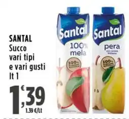 Rossotono Carrefour Santal Succo vari tipi e vari gusti offerta