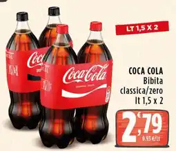 Rossotono Carrefour Coca-Cola Bibita classica/zero offerta