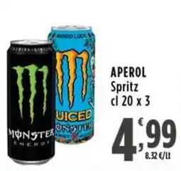Rossotono Carrefour Aperol Spritz Monster Energy offerta