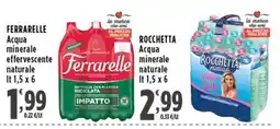 Rossotono Carrefour Ferrarelle Acqua minerale effervescente naturale offerta