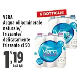Rossotono Carrefour Acqua oligominerale naturale frizzante delicatamente frizzante offerta