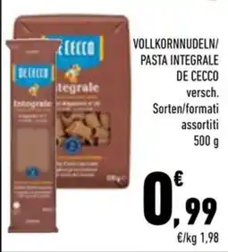 Conad City Pasta integrale De Cecco offerta