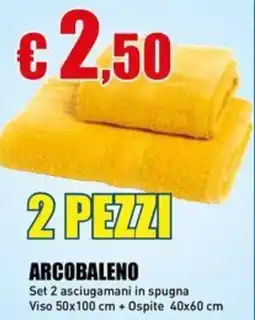 Casalandia Asciugamani in spugna Arcobaleno offerta
