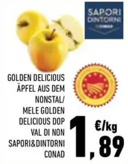 Conad City Golden Delicious Äpfel aus dem Nonstal/Mele Golden Delicious DOP Val di Non Sapori&Dintorni Conad offerta