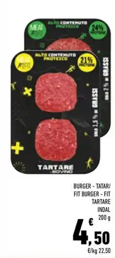 Conad City Burger - Tatar/ Fit Burger - Fit Tartare Indal offerta