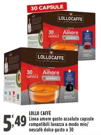 Lollo Caffè Linea amore gusto assoluto capsule