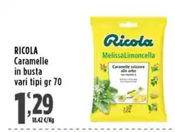 Rossotono Carrefour Ricola Caramelle offerta