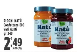 Rossotono Carrefour Rigoni Natù Confettura BIO offerta