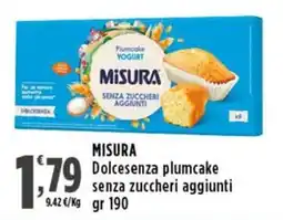 Rossotono Carrefour Misura dolcesenza plumcake senza zuccheri aggiunti offerta
