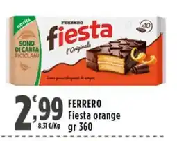 Rossotono Carrefour Ferrero Fiesta orange offerta