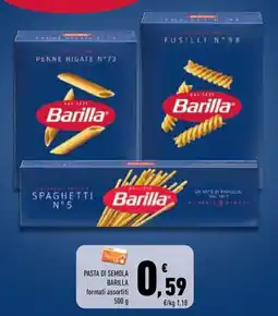 Conad Superstore Pasta di semola Barilla formati assortiti offerta
