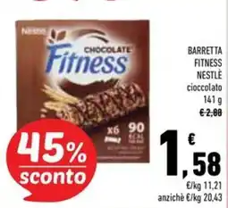 Conad Superstore Barretta fitness Nestlé cioccolato offerta