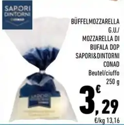 Conad City Büffelmozzarella Mozzarella di Bufala DOP Sapori&Dintorni offerta