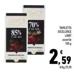 Conad Superstore Tavoletta excellence Lindt assortie offerta