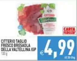 Supermercati Agorà Citterio taglio fresco bresaola della valtellina igp offerta