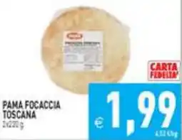 Supermercati Agorà Pama Focaccia Toscana offerta