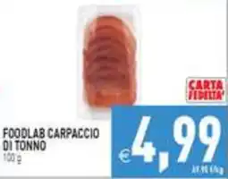 Supermercati Agorà Foodlab carpaccio di tonno offerta