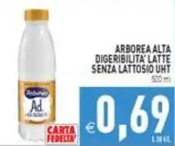 Supermercati Agorà Arborea alta digeribilità latte senza lattosio UHT offerta