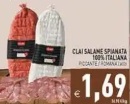 Supermercati Agorà Clai salame spianata offerta