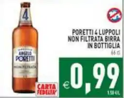 Supermercati Agorà Angelo Poretti birra non filtrata offerta