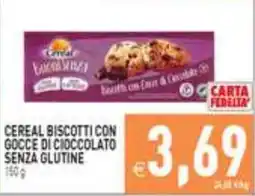 Supermercati Agorà Cereal biscotti con gocce di cioccolato senza glutine offerta