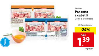 Lidl Pancetta a cubetti offerta