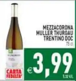 Iperfamily Mezzacorona Muller Thurgau Trentino DOC offerta