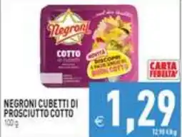 Iperfamily Negroni cubetti di prosciutto cotto offerta