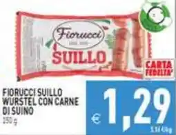 Iperfamily Fiorucci Suillo Wurstel con carne di suino offerta