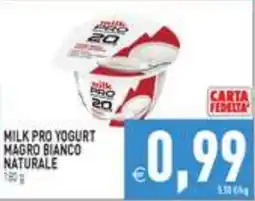 Iperfamily Milk Pro yogurt magro bianco naturale offerta