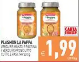 Iperfamily Plasmon La Pappa verdure manzo e pastina offerta