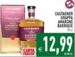 Supermercati Agorà Castagner grappa amarone barrique offerta
