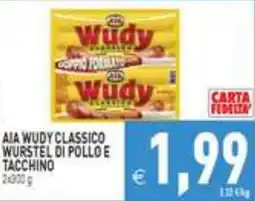Supermercati Agorà Aia Wudy classico wurstel di pollo e tacchino offerta