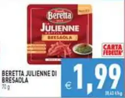 Supermercati Agorà Beretta julienne di bresaola offerta