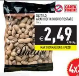 Supermercati Agorà Dattilo arachidi in guscio tostate offerta