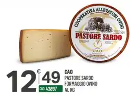 Tutto Risparmio Cash&Carry CAO Pastore Sardo Formaggio Ovino offerta