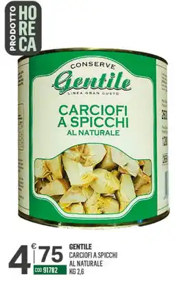 Tutto Risparmio Cash&Carry Gentile carciofi a spicchi al naturale offerta