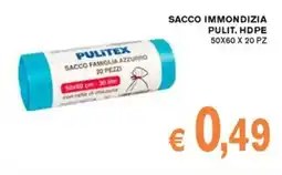 D'Italy Sacco famiglia azzurro Pulitex offerta